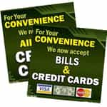 Credit Card Signs