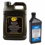 a jug and bottle of pressure washer pump oil