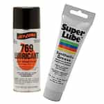 one can of jet lube spray and one tube of super lube lubricant