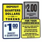 car wash coin box decal stickers