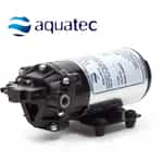 single diaphragm Pump with aquatec logo in the background