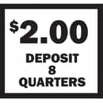 15120 Black and White Deposit 8 Quarters Sticker