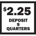 15121 Black and White Deposit 9 Quarters Decal