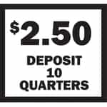 15122 Black and White Deposit 10 Quarters Decal