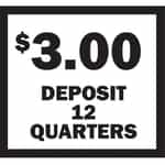 15124 Black and White Deposit 12 Quarters Decal
