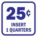 15071 Insert 25 Cents Blue and White Decal