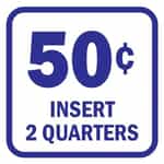 15036 Insert 50 Cents Blue and White Decal