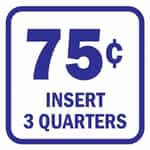 15038 Insert 75 Cents Blue and White Decal