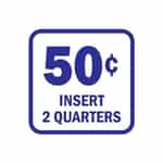 15144 Insert 50 Cents Blue and White Decal