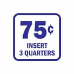 15145 Insert 75 Cents Blue and White Decal