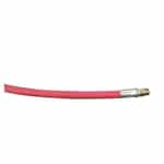 13' Red 3/8" Single Wirebraid Hose with 3/8" MPE