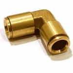 20-153 Kleen-Rite Brass Pushlock Polytube Elbow Fitting - 3/8 Inch x 3/8 Inch