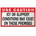 SI0144 Icy Or Slippery Conditions Car Wash Caution Sign