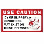 SI0146 Man Falling Icy Or Slippery Conditions Car Wash Caution Sign