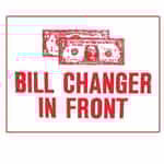 SI0120 Bill Changer Sign