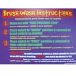 Kleen-Rite SIGN0300 Brush Wash Instruction Sign, Bilingual