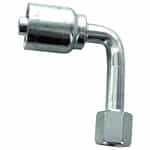 Parker 1/2 in Female JIC 37° Elbow Swivel Crimp Style Hydraulic Hose Fitting 14143-8-8