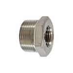 62-504 Stainless Steel Hex Fitting - 1/2” MNPT x 1/4” FNPT