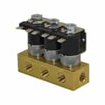 Kip Valves 24V Metering Triple Outlet Manifold Block