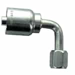 Parker 3/8 in Female JIC 37° Elbow Swivel Crimp Style Medium Drop Hydraulic Hose Fitting 1L943-6-6