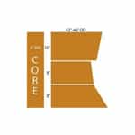 Model 2X2/Driver Side 26" High Core - Green Cloth
