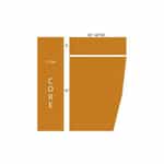 42" Combo Wash Module Wrap Top - Green Foam