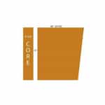 35" Van High Brush Top Section - Red Foam