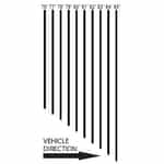 Universal Brush E10RV Econocraft 10 Row Mitter Van Length, Black
