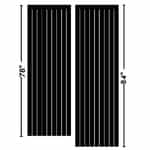 Universal Brush S804RB Side to Side Curved Basket Van Length Mitter, Sonny's SFM804 - Black
