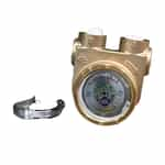 Brass Rotary Vane Water Pump with Bypass, Clamp Mount, 230 Gallons Per Hour, Fluid-O-Tech, PA701