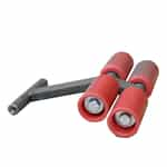 4 Wheel High Profile Roller, Red