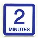 15262 2 Minutes Blue and White Decal