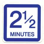 15263 2 1/2Minutes Blue and White Decal