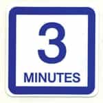 15264 3 Minutes Blue and White Decal