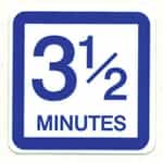 15265 3 1/2 Minutes Blue and White Decal