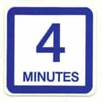 4 Minutes Blue and White Decal