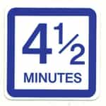 4 1/2 Minutes Blue and White Decal