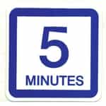 5 Minutes Blue and White Decal