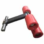 Steel Shaft Red 6-Wheel Roller