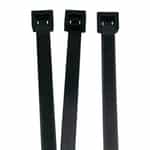 15 Inch Black Plastic Zip Ties - 100 Pack