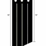 Black Cloth Curtain for Autec Washes - 12" x 78" x 70"