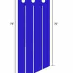 Blue Cloth Curtain for Autec Washes - 12" x 78" x 70"