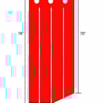 Red Cloth Curtain for Autec Washes - 12" x 78" x 70"