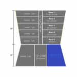 Blue Row 6 and 7 Foam for Autec Wash Brushes - 20" X 17"
