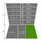 Green Row 6 and 7 Foam for Autec Wash Brushes - 20" X 17"