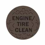 CB03468 Engine and Tire Cleaner Circle Decal
