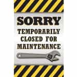 WMS160 Kleen-Rite Windmaster Maintenance Sign - 28" x 44"
