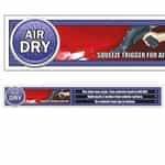 Deluxe Air Dry Instruction Menu Strip
