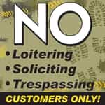 SIKR080 No Trespassing Car Wash Sign