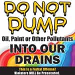 SIKR085 No Pollutants Car Wash Sign